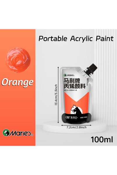 Choice Orange 100ml Marie's Acrylic Paint,Assorted Colors,Waterproof,Pigments...