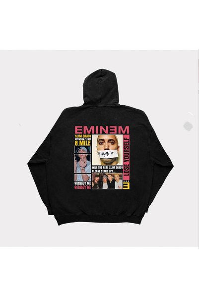 PANDORICA سويت شيرت بقلنسوة مطبوع عليه EMINEM للجنسين