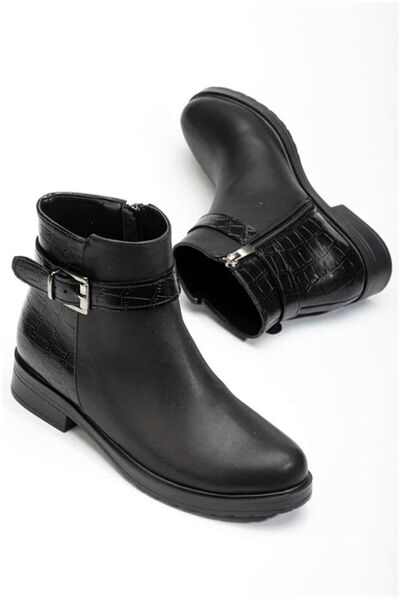 Şeker Portakalım Women's Accessory Buckle Winter Zippered Crocodile Comfort B...