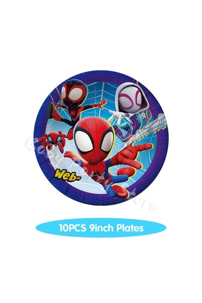 Hasbro 10pcs 9inch plates Spider And His Amazing Friends Birthday Decorations...