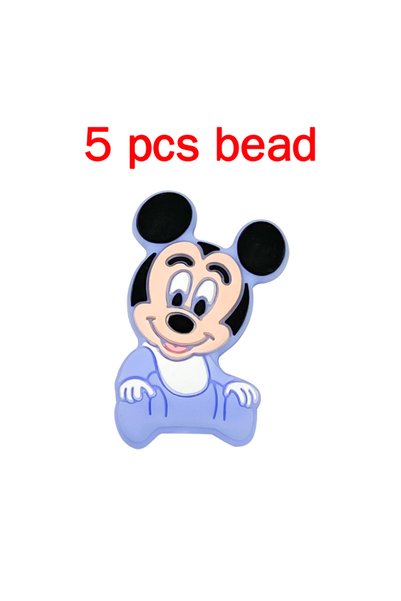 Choice 5pcs bead 5pcs Silicone Cartoon Beads Pacifier Chain Baby DIY Care Pac...