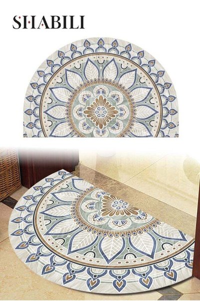 Generic Brand SHABILI Half Round Entryway Rug for Home Decoration Indoor, Man...