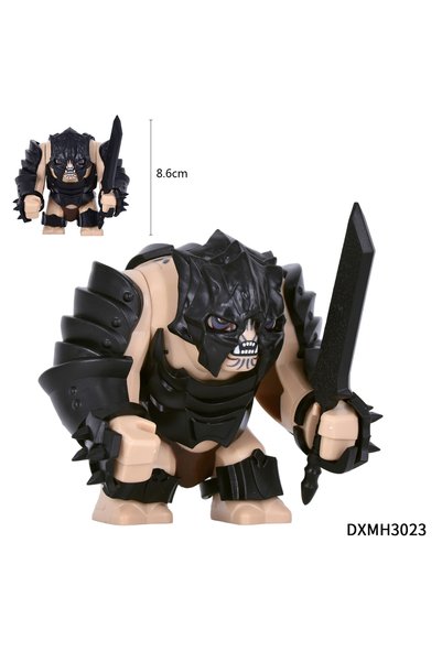 Choice DXMH3023 DIY LOTR Medieval Army Troll Building Blocks Set Distressed R...