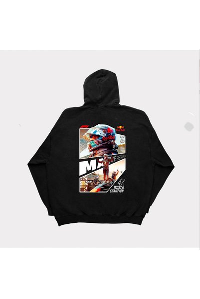 PANDORICA Φούτερ με κουκούλα Unisex με στάμπα Max Verstappen 4x Champion