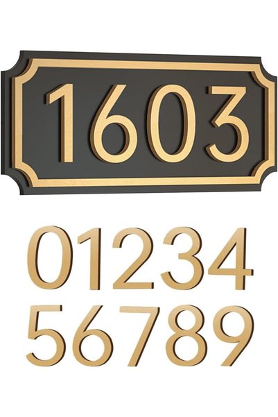 Generic House Plaques Metal Sign Mailbox Number Personalized Signs for House ...