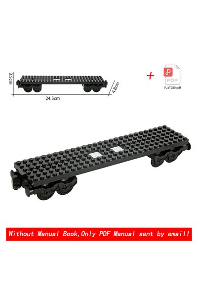 Choice No Box Train Chassis Base Building Block Parts Heavy Cargo Flat Wagon ...