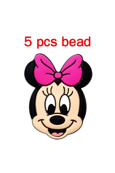 Choice 5pcs bead 5pcs Silicone Cartoon Beads Pacifier Chain Baby DIY Care Nip...