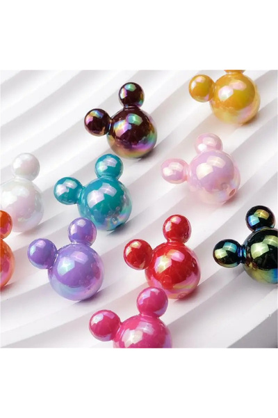 Choice 10 Pcs Mix DW87 10pcs/Bag 12mm Cartoon Perforated AB Colorful Vertical...