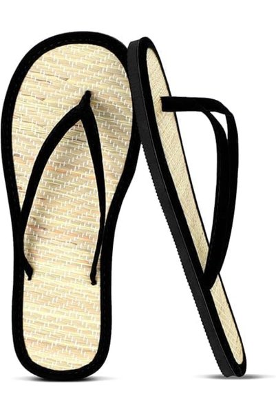 Generic Women's Bamboo Flip Flops – Non-Slip Lightweight Beach Sandals, Woven...