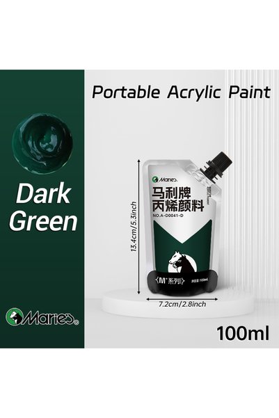 Choice Dark Green 100ml Marie's Acrylic Paint,Assorted Colors,Waterproof,Pigm...