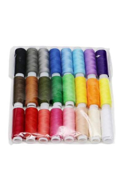 Choice 24PCs 24 Color Sewing Thread 100 Polyester Yarn Sewing Thread Roll Mac...