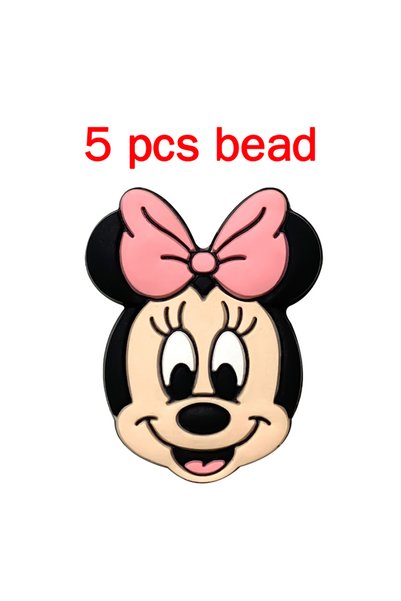 Choice 5pcs bead 5pcs Silicone Cartoon Beads Pacifier Chain Baby DIY Care Nip...