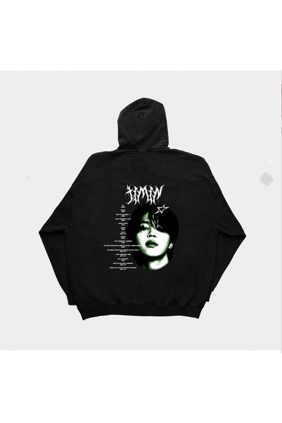 PANDORICA Hanorac unisex cu glugă și imprimeu JIMIN