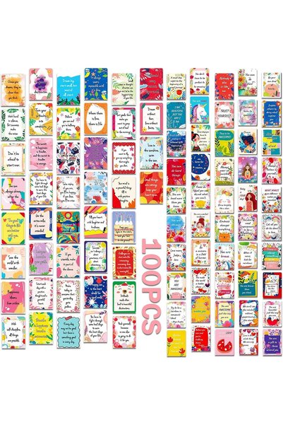Generic 100 Inspirational Motivational Quote Cards, Encouragement and Appreci...