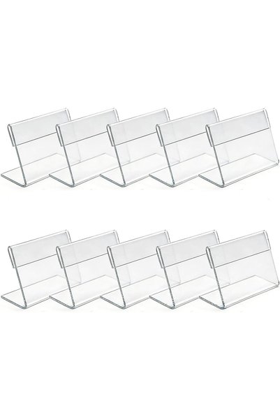 Generic 10Pcs Mini Acrylic Sign Holder, L Shape Table Display Stand for Price...