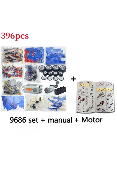 Choice no box 396pcs STEM 9686 Educational Set Technical Simple and Motorized...