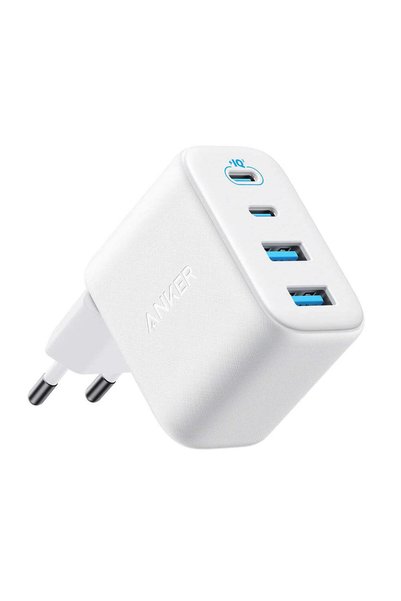 Anker Зарядно устройство Zolo A121EG21, GaN, 2x USB-C, USB-A, 100W, Бял
