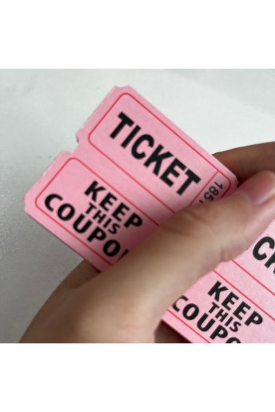 Choice 250pairs pink ‌Colorful Tearable Admission Tickets Bulk 500pcs Roll Ev...