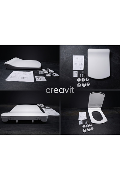 Creavit Tak Çıkart Yavaş Kapanan Amortisörlü Klozet Kapağı KC1603.03 Lara The...