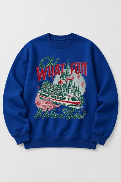 Auryne Jewelry Unisex Oh What Fun It Is to Ride" Sweatshirt Themed Nostalgic ...