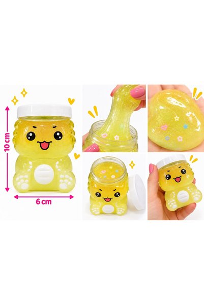 OEM Slime cu sclipici si ornamente colorate, in recipient decorativ in forma ...