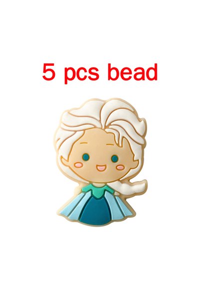 Choice 5pcs bead 5pcs Silicone Cartoon Beads Pacifier Chain Baby DIY Care Nip...