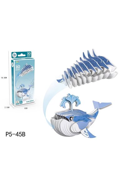 Choice Blue Whale 3D Animal Puzzle for Kids - DIY Dinosaur Ocean Safari Paper...
