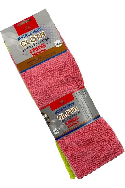 B&D Microfiber Cleaning Cloths, Multi-Color Pack, 30x30 cm, 4 Pieces, Premium...