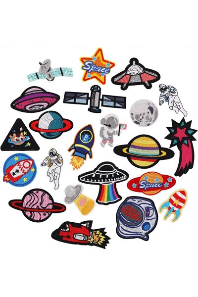 Generic Clothes Decorative Patches, 22 Pieces Astronaut Pattern Embroidered S...