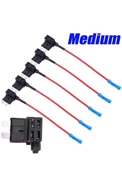 Choice 5pcs Medium 20/5pcs Car Fuse Holder Add-a-circuit MINI SMALL MEDIUM TA...
