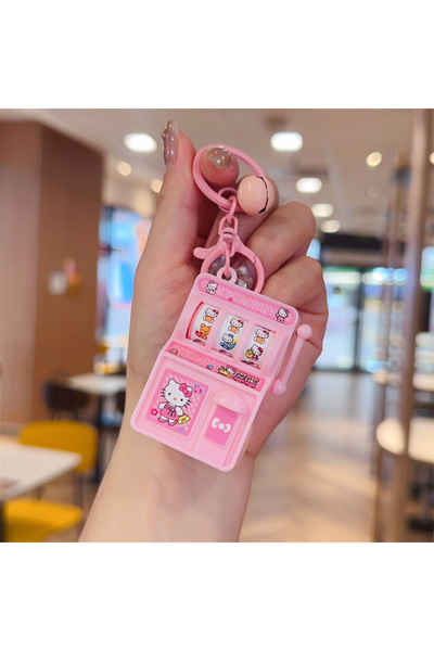 Choice 4 Kawaii Cute Cat Fruit Machine Keychain Cartoon Swinging Fun Gift for...