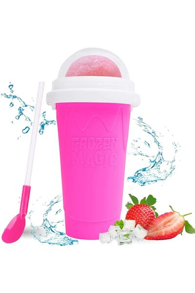 Generic كوب صانع السلاش السحري، كوب تبريد سريع للسموثي، كوب مزدوج الطبقات لصن...