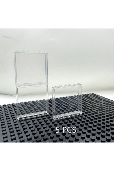 Choice 1x6x5 clear MOC Transparent Brick Window Glass House building block Wa...