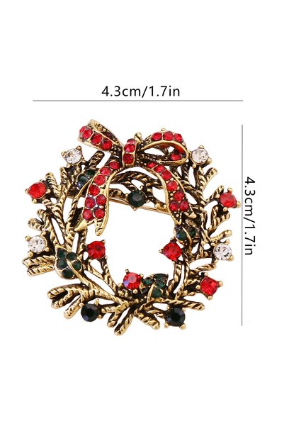 Choice Xz006 1pcs Vintage Alloy Santa Claus Brooch Christmas Tree Pin Metal B...