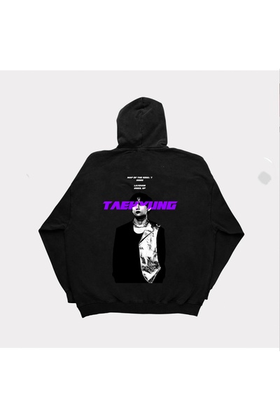 PANDORICA TAEHYUNG Φούτερ με στάμπα και κουκούλα, unisex