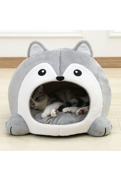 Choice M Navy Blue Very Soft Cat Bed Pet Basket Cat House Sofa Small Dog Loun...