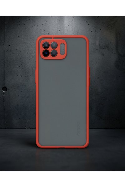 teknodayım Oppo Reno 4 Lite Case Montreal Silicone Cover - Red