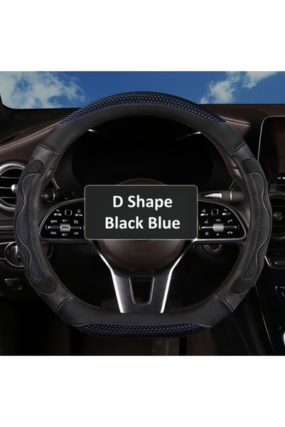 Choice D Shape Black Blue New Three-dimensional Honeycomb D Shape Steering Wh...