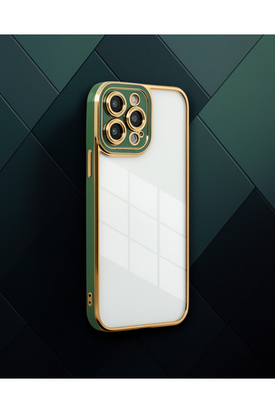 teknodayım Apple iPhone 13 Pro Case Liva Lens Silicone - Green