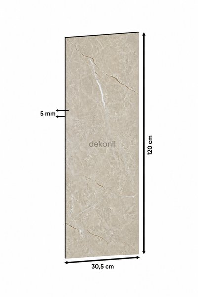 Dekonil SPC Parke Bej Mermer Desenli – Su Geçirmez Zemin Paneli 30,5*120 cm 2,9 m²