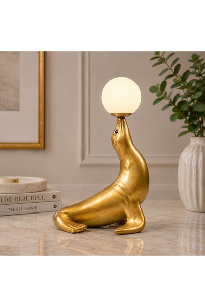 WERNER Lampă de masă decorativă 'Sigiliu de Aur' – Eleganță artistică și lumi...
