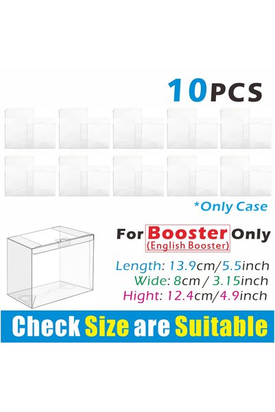 Choice For EngBooster-10PCS 5/10PCS Booster Box Case 0.45mm Thick Clear Stora...
