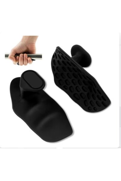 Choice Black Silicone Hand Grip Pads Anti-slip Palm Protector 2 Pack for Gym ...
