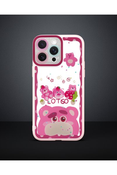 Generic Brand Apple iPhone 14 Pro Max Case Sweet Patterned Silicone Cover - Pink
