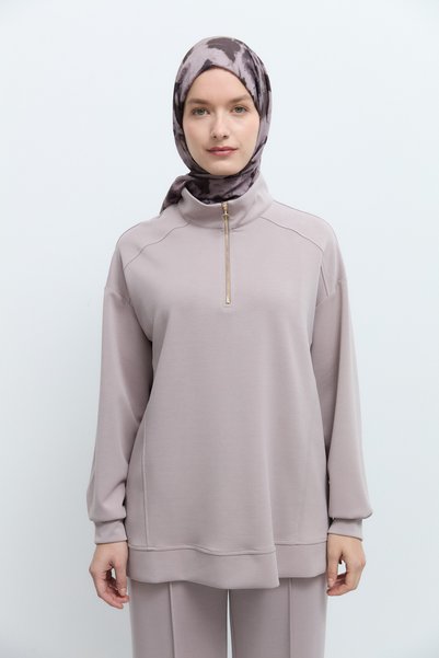 Tuğba Reglan Kol Sweat - Vizon