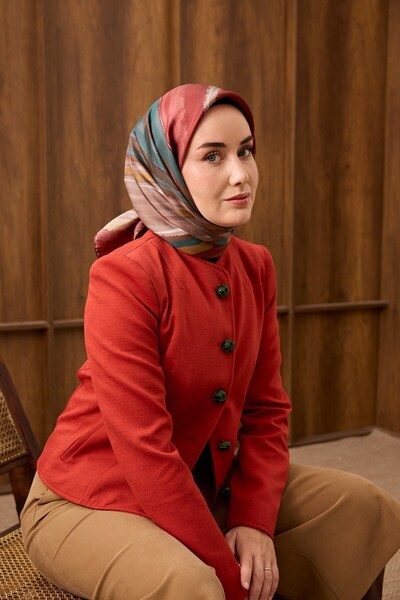 Silk Home وشاح حرير تويلي تيرا ويفز بورجوندي