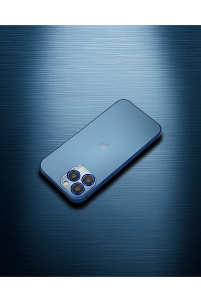 Generic Brand Apple iPhone 11 Pro Max Metal Camera Lens Protection Glass - Blue