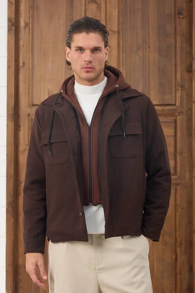 BASEL.CO Hooded Padded Fabric Coat
