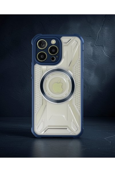 teknodayım Apple iPhone 14 Pro Case Prague Magneticsafe Cover - Navy Blue