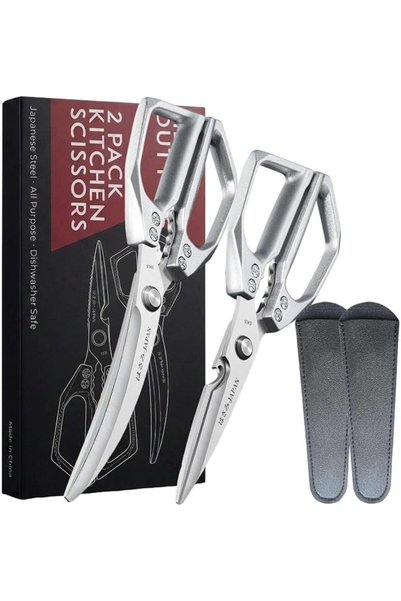 GENERAL Kitchen Scissors All Purpose Stainless Steel 2 Pack Shears Set
